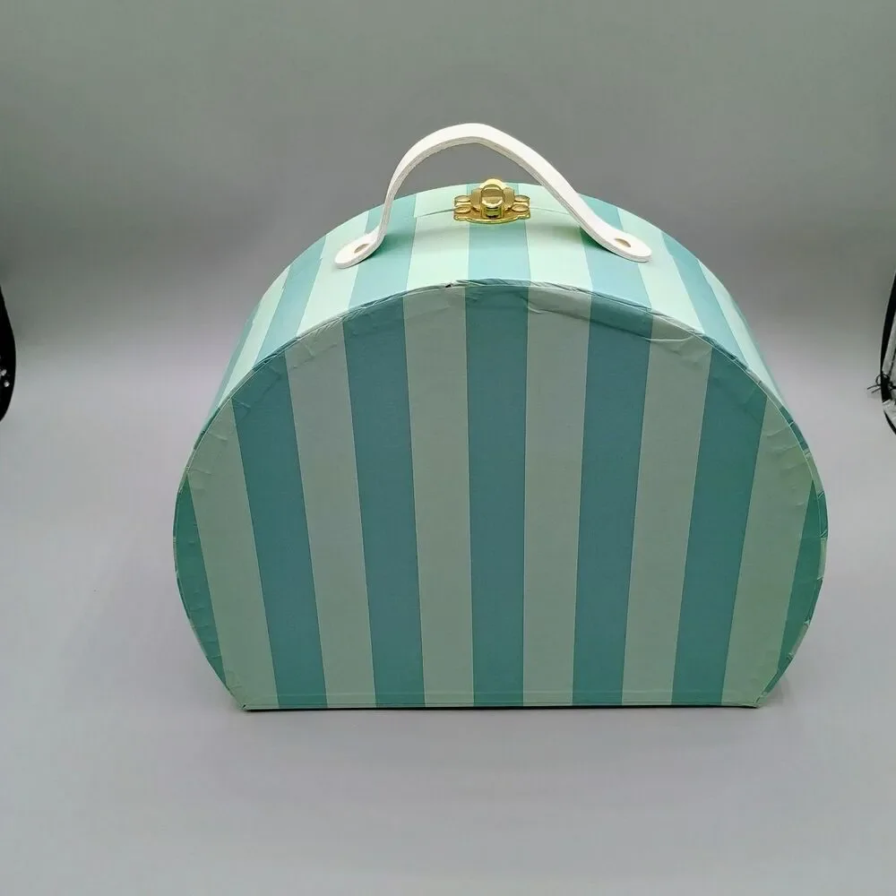 Small Novelty Suitcase Mint / Teal Stiped Target Bullseye Playground 2024